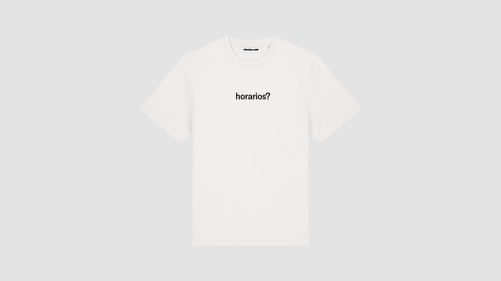 Camiseta "horarios?"