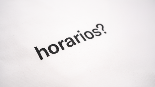 Camiseta "horarios?"